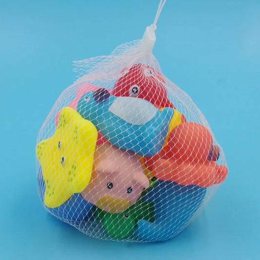 Kids Bath Play Toys – Soft Squeeze Animal Water Fun Set