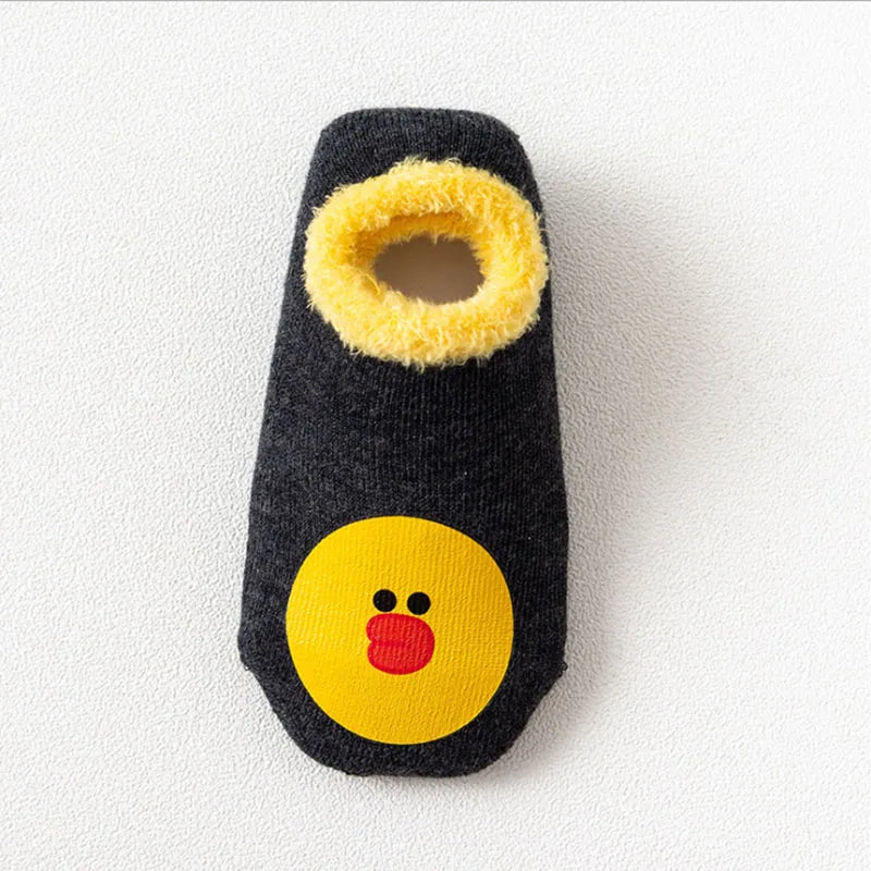 Chaussettes bébé chaudes et antidérapantes – Imprimé animal et éponge douce