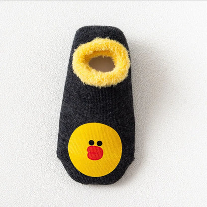 Chaussettes bébé chaudes et antidérapantes – Imprimé animal et éponge douce