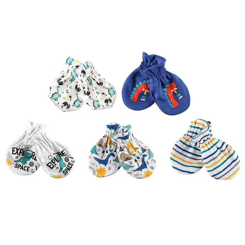 Ensemble bonnet et gants en coton pour bébé (0-6 mois)