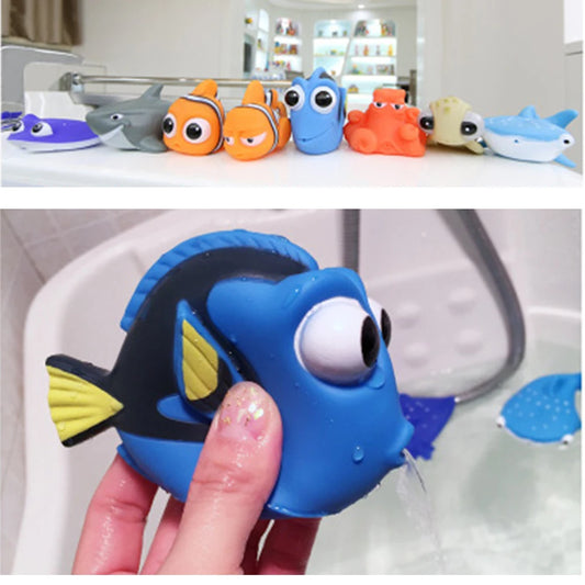 Baby Bathroom Play Set – Debbling Rubber Animals for Bath Tub