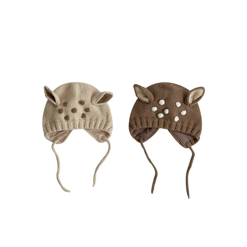 Bonnet tricoté à motif de bois de cerf