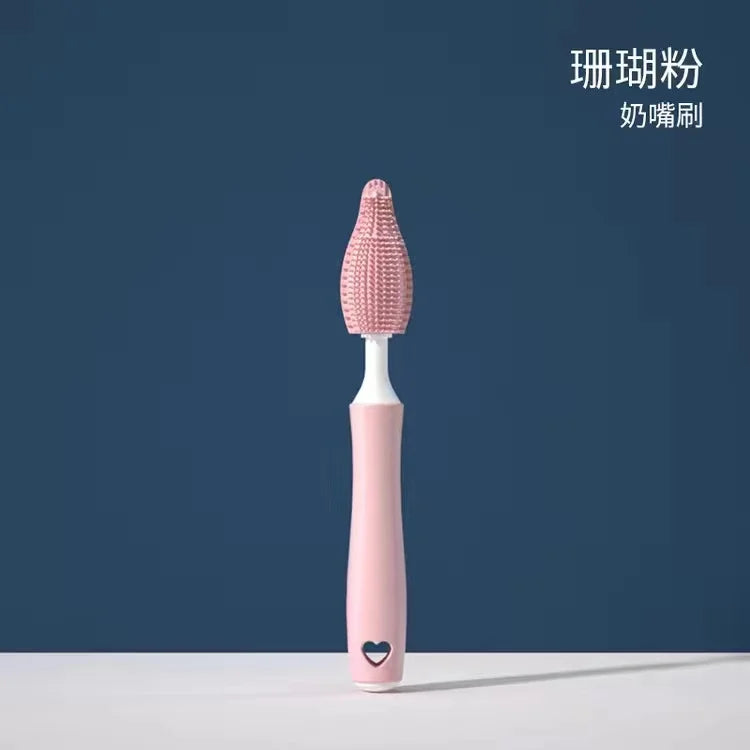 Kit de nettoyage en silicone à 360° | Brosse pour biberons, tétines et pailles