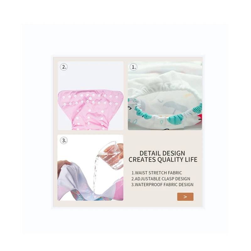 Couches lavables HappyFlute pour bébé – Paquet de 4