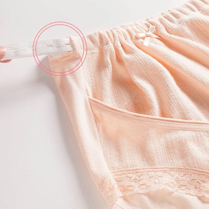 “Plus-Size Cotton Maternity Shorts – Adjustable High-Waist Pregnancy Briefs”