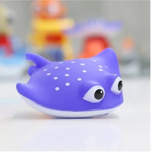 Baby Bathroom Play Set – Debbling Rubber Animals for Bath Tub