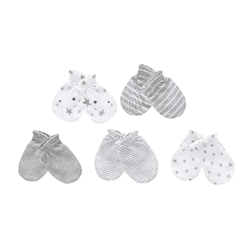 Ensemble bonnet et gants en coton pour bébé (0-6 mois)
