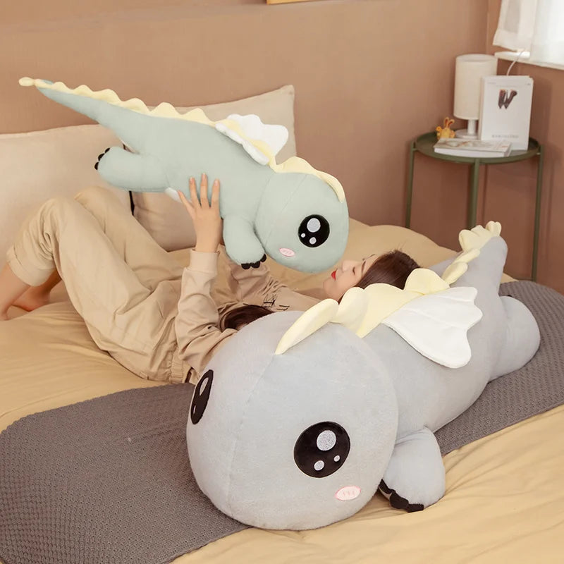 Gros dinosaure en peluche – Coussin moelleux pour enfants