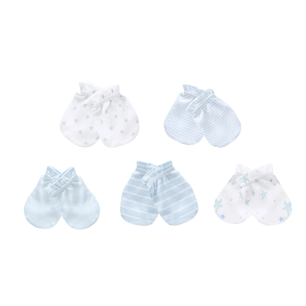 Ensemble bonnet et gants en coton pour bébé (0-6 mois)