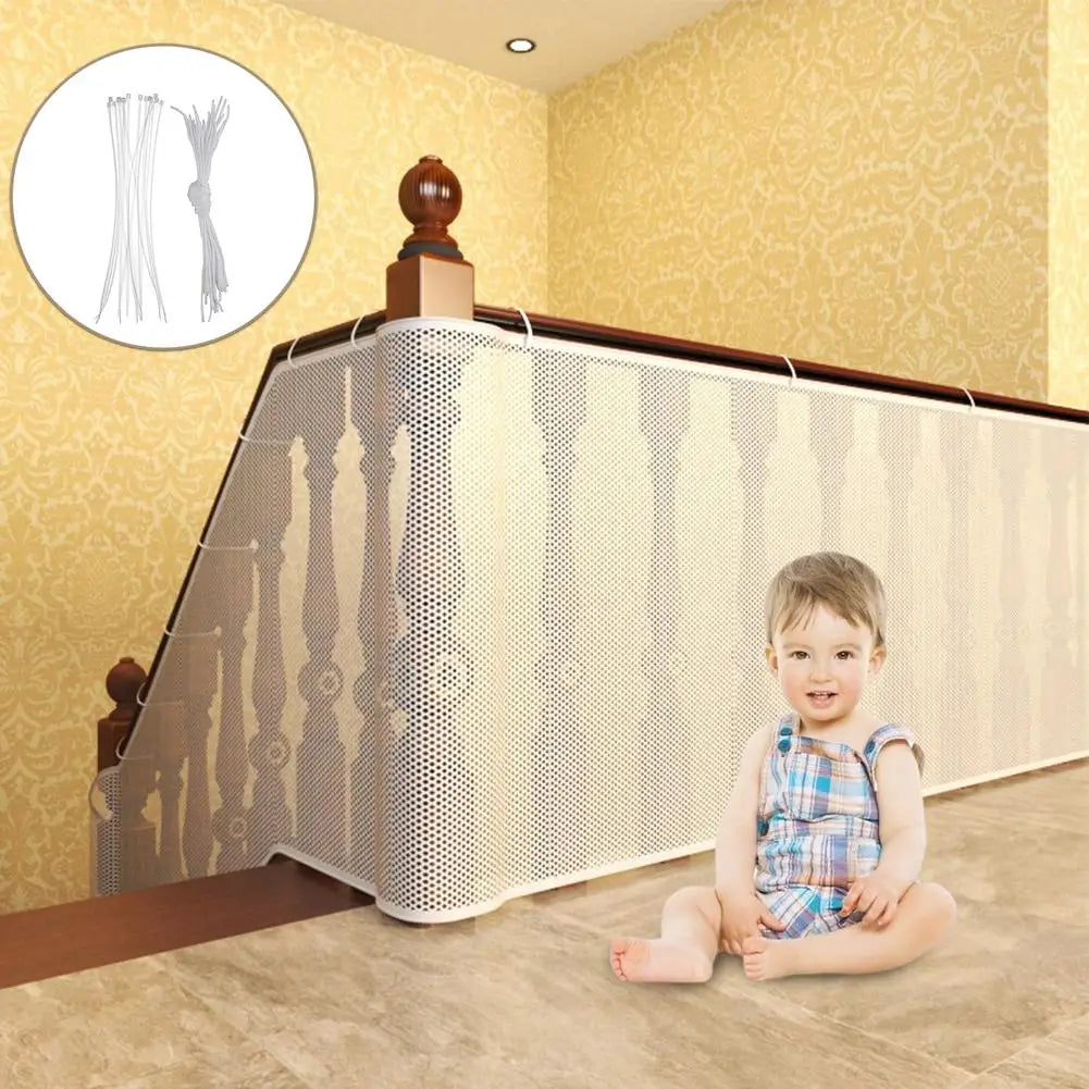 Filet de sécurité en corde de 2 à 3 m d'épaisseur – Protection antichute pour enfants sur balcon et escaliers