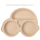 Assiette à ventouse en silicone pour bébé – Bol avec visage souriant