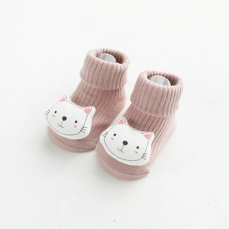 Chaussettes antidérapantes Kawaii à motifs animaux