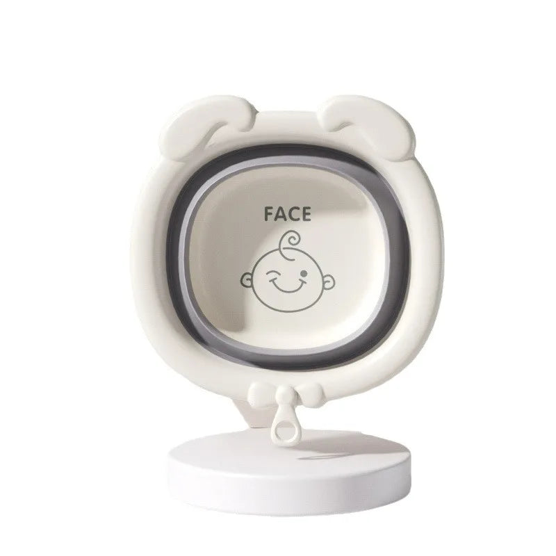 Bassine de toilette portable pour bébé – Bassine de bain et de pieds pliable en silicone