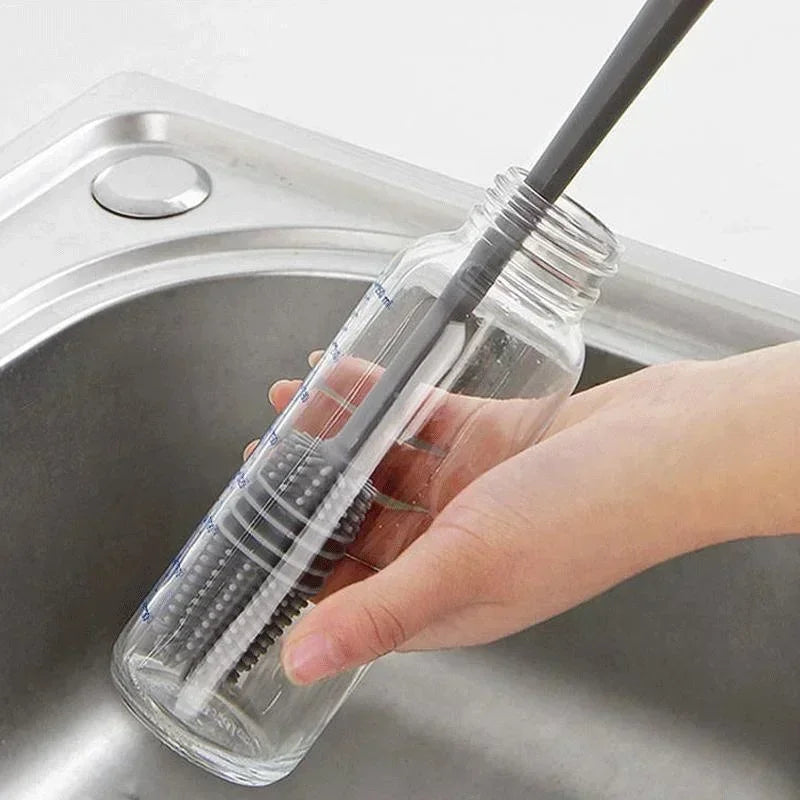 Long Handle Silicone Brush | Bottle, Cup & Glass Cleaning Tool