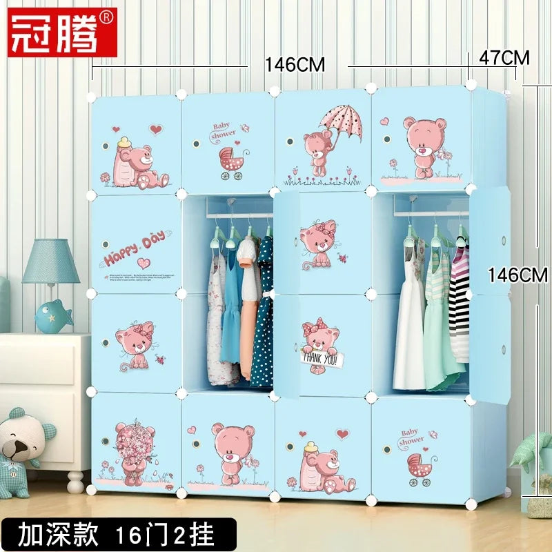 Armoire de rangement pour chambre d'enfant – Étagères en plastique pour tout-petits