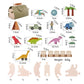 Circuit de train dinosaure – 19 pièces, jouet Montessori pour tout-petits