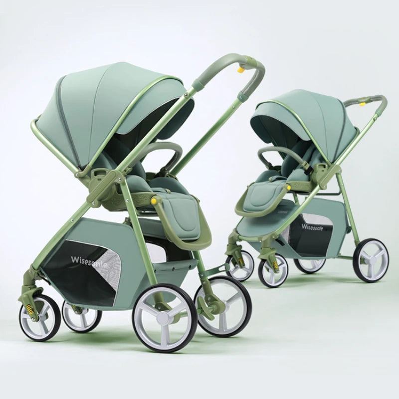 2-in-1 Portable Multifunctional High Landscape Baby Stroller (0–3Y)