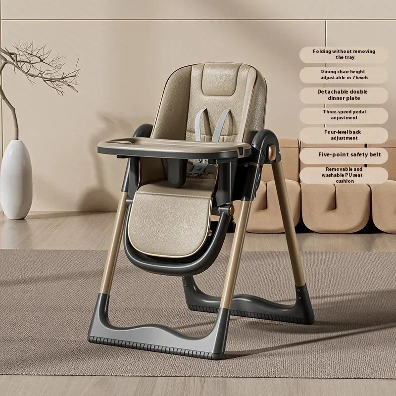 Chaise haute pliable pour bébé – Siège repas et siège de sol multifonctionnel pour enfants