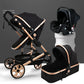 3-in-1 Foldable Baby Stroller – High Landscape, All-Season Carriage