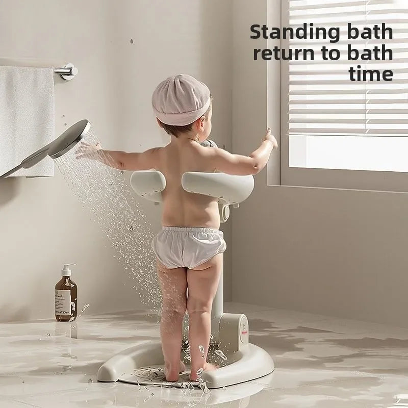 Station de bain pour bébé réglable – Table de lavage de cheveux pliable et sur pied