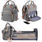 Sac à dos 35 L pour maman – Lit pliant, imperméable, chargement USB et sangle pour poussette