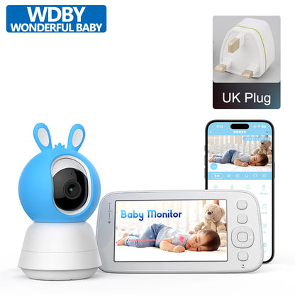 Tuya 5″ Baby Monitor Wireless Pan Tilt 2-Way Talk