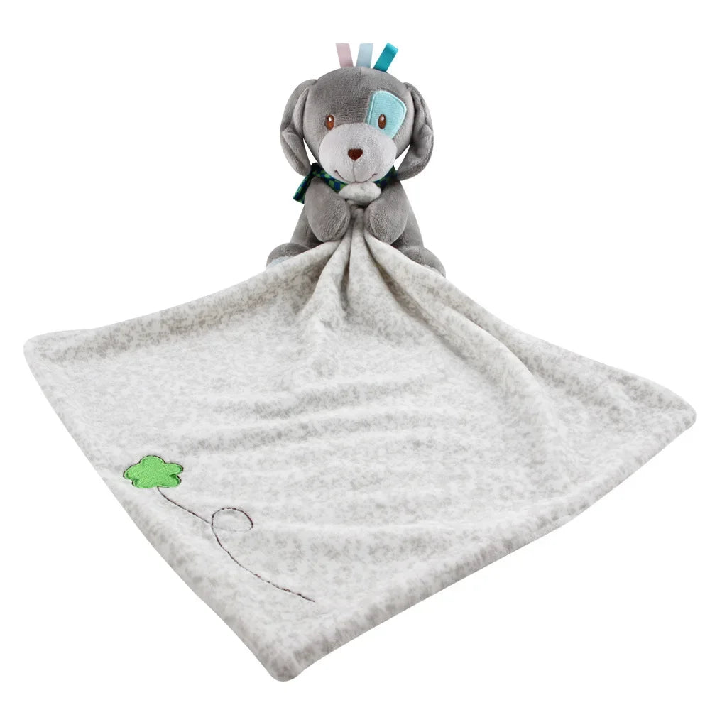 Serviette de réconfort pour nouveau-né – Poupée de sommeil animal de dessin animé et couverture douce