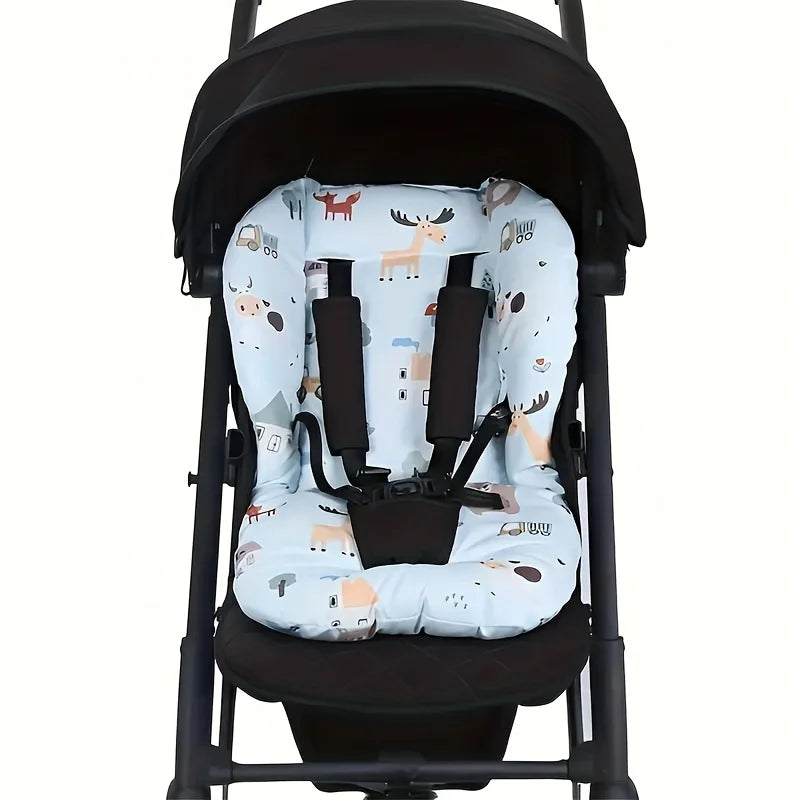 Soft Padded Baby Stroller & Car Seat Liner – Adjustable & Washable (0–3Y)