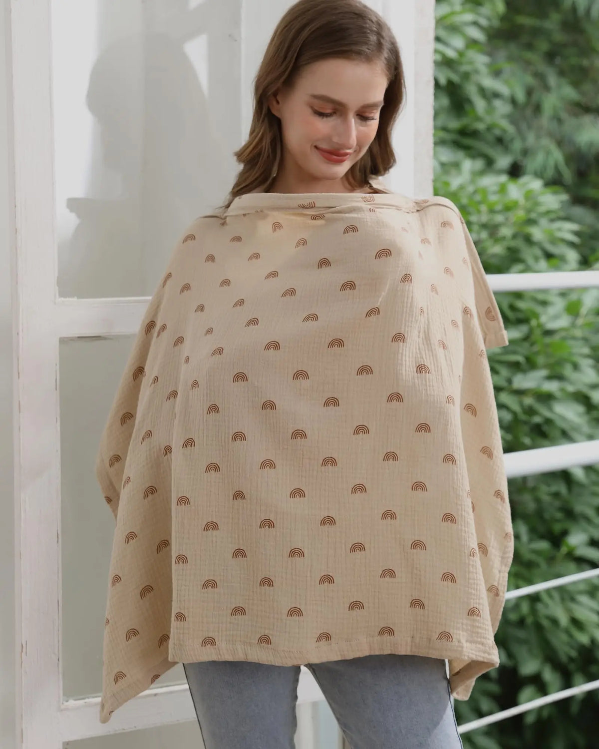 Breathable Muslin Nursing Apron – Cotton Baby Feeding Cover