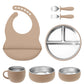 Ensemble d'alimentation pour bébé 7 pièces – Vaisselle en acier inoxydable et silicone