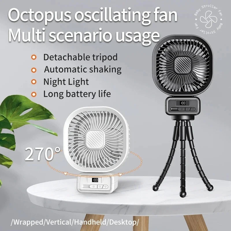 Portable Rechargeable Baby Stroller USB Fan – Clip-On Mini Fan
