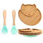 Baby Dinnerware – 3PCS Bamboo Plate & Suction Tableware