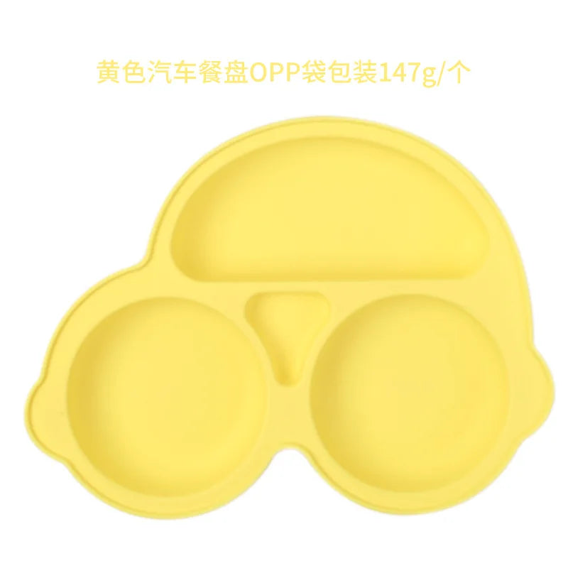 Assiette à ventouse en silicone pour bébé – Bol avec visage souriant