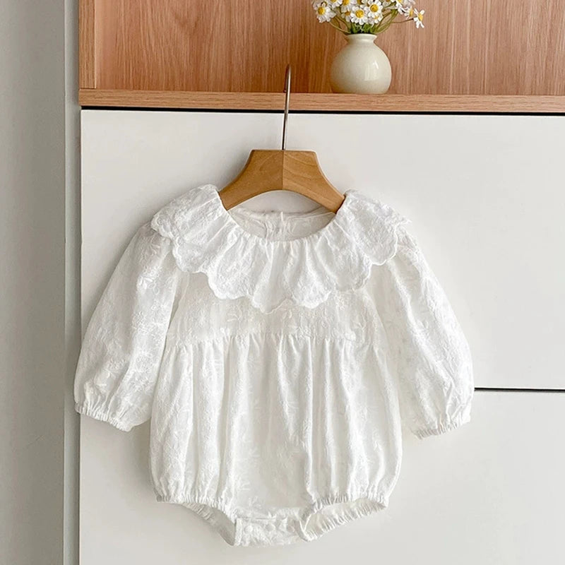 Long Sleeve Cotton Jumpsuit for Baby Girls