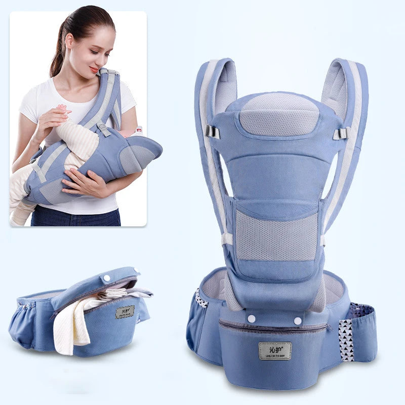 Ergonomic Front-Facing Baby Carrier with Hipseat – Travel Friendly