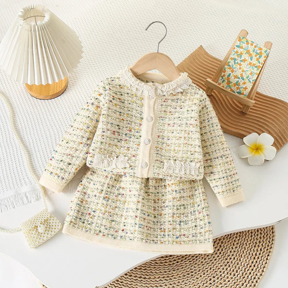 Christmas Knit Outfit for Baby Girls