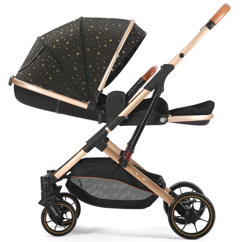 2025 High-View Baby Stroller – Lightweight, Foldable, Sit & Lie Newborn Pram