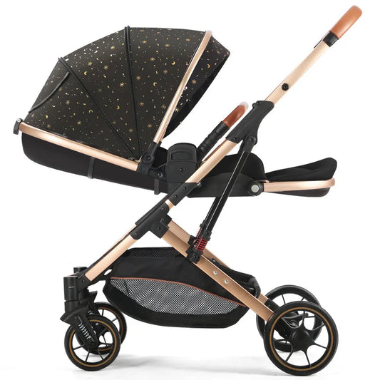 Poussette bébé High-View 2025 – Légère, pliable, position assise et allongée