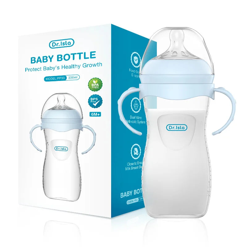 Biberon pour bébé en polypropylène (PP) – 150/240/330 ml, avec poignée, durable et sûr