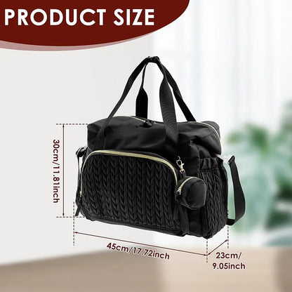 Grand sac à langer fourre-tout pour maman – Avec étui à tétine et accessoires de voyage