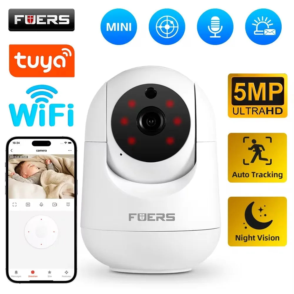 Fuers 5MP WiFi Smart Camera with AI Motion Tracking