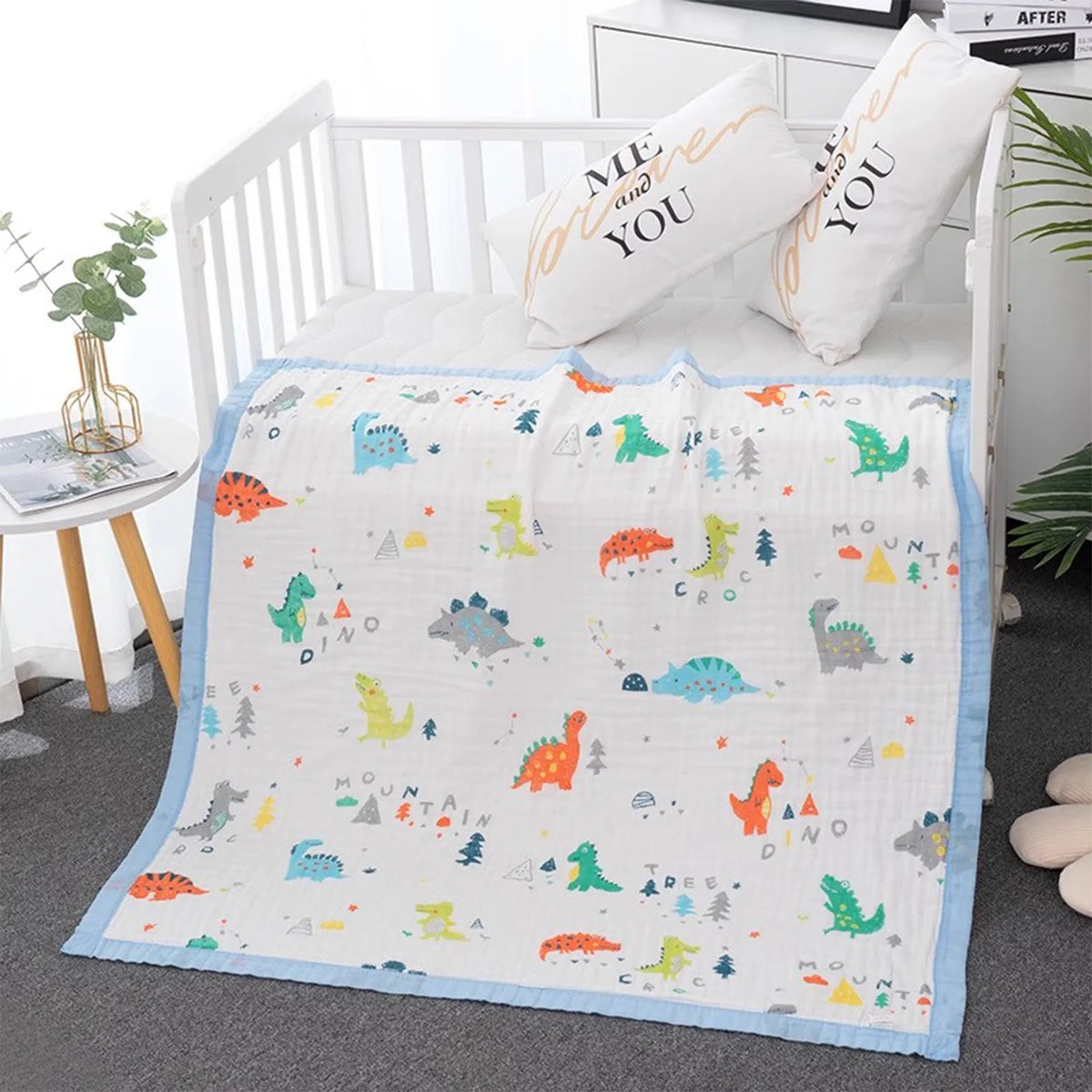 Serviette bébé en gaze 6 épaisseurs – Coton ultra doux, 110×110 cm
