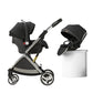 Luxury High-View Baby Stroller – Egg-Shaped Seat, One-Hand Recline, Compact Pram