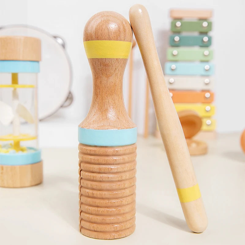 Ensemble musical en bois Montessori – Jouet d'apprentissage des percussions pour enfants