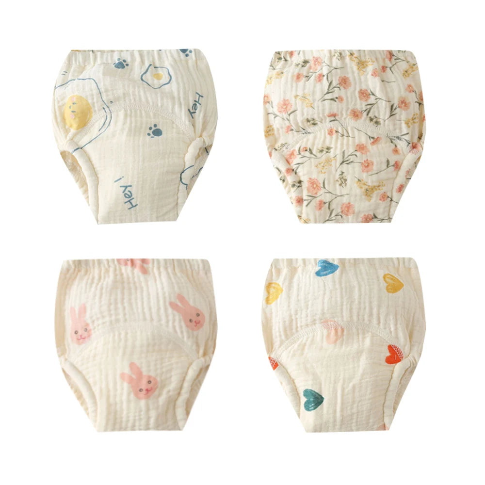 Culottes d'apprentissage pour bébé en gaze de coton doux