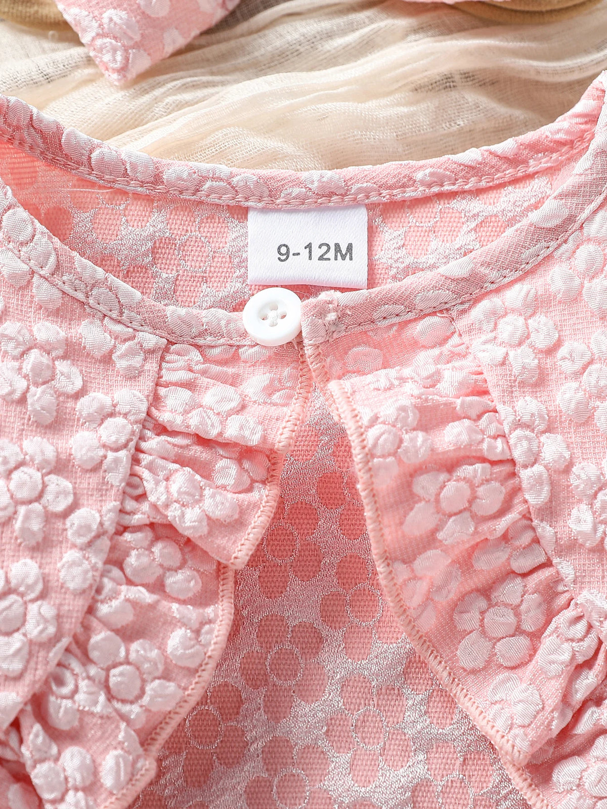 Ruffled Baby Girl Dress with Coat & Headband
