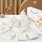 15/17/18/20-Piece Newborn Baby Set – 100% Cotton Unisex Clothing (0–6M)