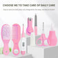 Kit de toilettage pour bébé 8 pièces – Brosse douce, peigne et coupe-ongles