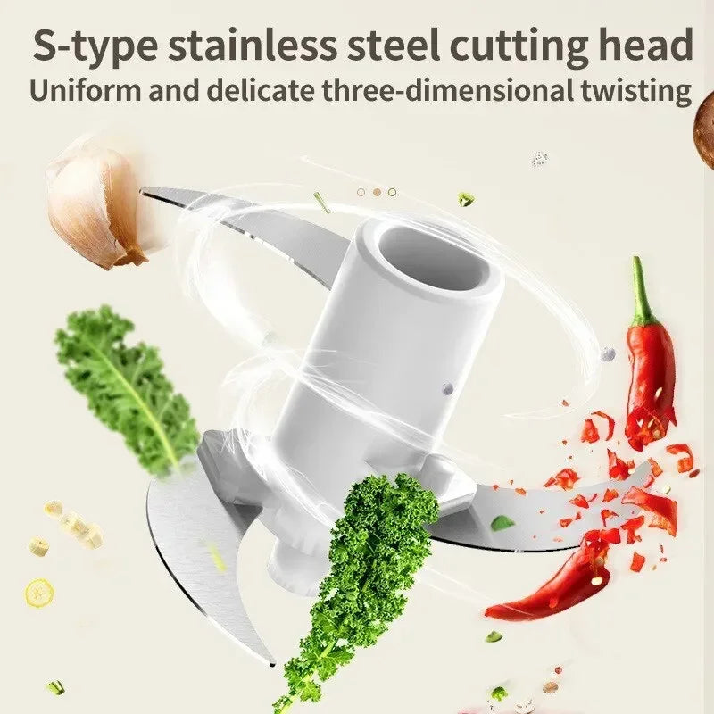 Electric Mini Grinder – 350ml Baby Food Processor & Vegetable Shredder
