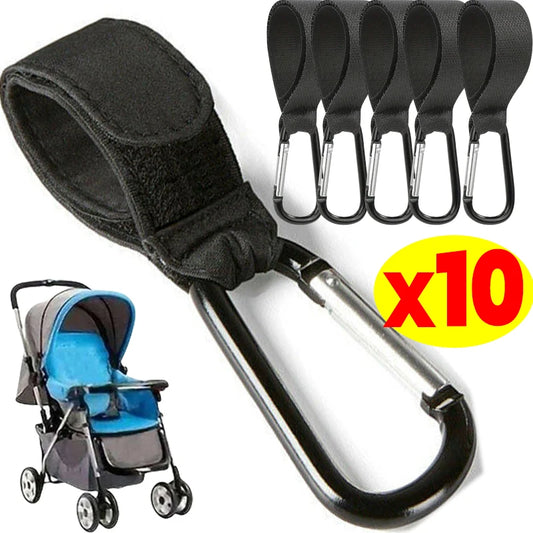 1–10PCS Multifunctional Baby Stroller Hooks – Organizer Clips
